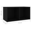 vidaXL 5-tlg. TV-Schrank-Set Schwarz Holzwerkstoff