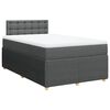 vidaXL Boxspringbett mit Matratze Dunkelgrau 120x190 cm Stoff