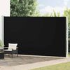 vidaXL Seitenmarkise Ausziehbar 220x600 cm Schwarz