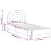 vidaXL Kinderbettgestell mit Kopfteil Creme 80 x 160 cm Samt