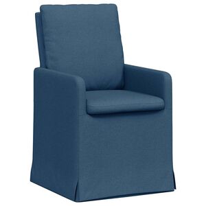 vidaXL Esszimmerst&uuml;hle 2 pcs Blau 57 x 67 x 98 cm Stoff