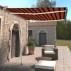 vidaXL Markise Manuell Einziehbar mit LED 300x250 cm Orange und Braun