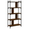 vidaXL B&uuml;cherregal 5 B&ouml;den Braun Eiche-Optik 76x32x158cm Holzwerkstoff