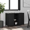 vidaXL Sideboard Schwarz 100x35x70 cm Holzwerkstoff