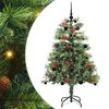 vidaXL K&uuml;nstlicher Weihnachtsbaum Gr&uuml;n 150 cm PVC und Metall