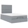 vidaXL Ottoman-Bett mit Matratze Hellgrau 120x200 cm Stoff