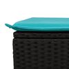 vidaXL 4-tlg. Garten-Sofagarnitur mit Kissen Schwarz Poly Rattan