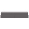 vidaXL Ottoman-Bett mit Matratze Grau 80x200 cm Kunstleder