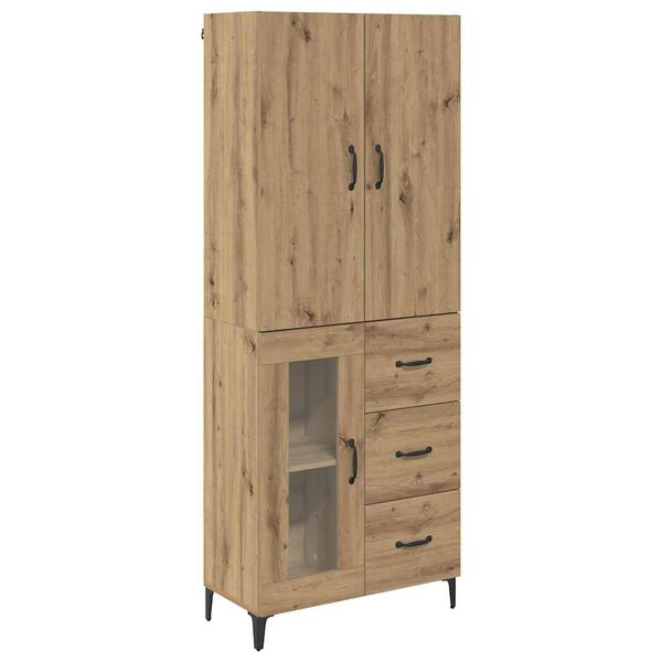 vidaXL Highboard Artisan-Eiche 69,5 x 34 x 180 cm Holzwerkstoff