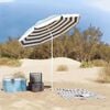 vidaXL Strandparasol Blau und Wei&szlig; 206 x 206 x 212 cm