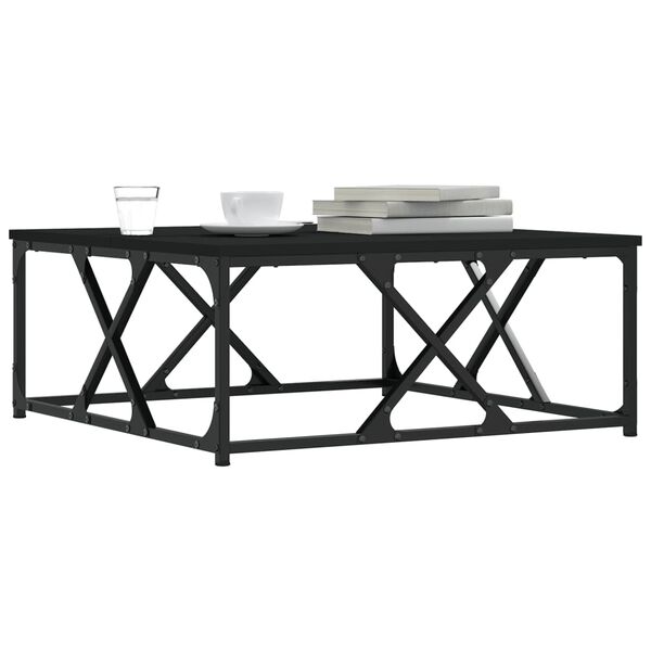 vidaXL Couchtisch Schwarz 70x70x30 cm Holzwerkstoff