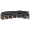 vidaXL Gartensofa-set 7 stk. Grau und Dunkelgrau Poly-Rattan