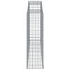 vidaXL Gabionen mit Hochbogen 20 Stk 300x50x160/180cm Verzinktes Eisen