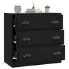 vidaXL Sideboard Schwarz 70x35,5x67,5 cm Holzwerkstoff