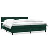 vidaXL Boxspringbett mit Matratze Dunkelgr&uuml;n 180x220 cm Samt