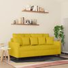 vidaXL 2-Sitzer-Sofa Gelb 140 cm Samt