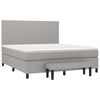 vidaXL Boxspringbett mit Matratze Hellgrau 160x200 cm Stoff