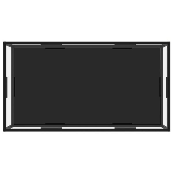 vidaXL Couchtisch Transparent und Schwarz 120x60x35 cm Hartglas