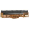vidaXL Outdoor-Sofagarnitur mit Kissen 6 pcs Natur und Anthrazit