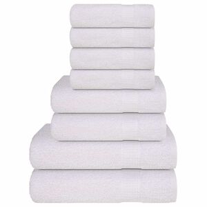 vidaXL 8-tlg. Handtuch-Set FROGN Wei&szlig; 360 g/m&sup2;