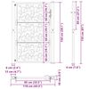 vidaXL Gartentor Schwarz 100x150 cm Stahlblatt-Design