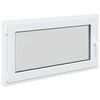 vidaXL Kellerfenster RISOR 110 x 70 cm PVC und Glas Wei&szlig;