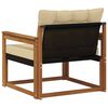 vidaXL Outdoor-Sofagarnitur Massives Akazienholz und Textilene Natur