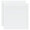vidaXL Schrankt&uuml;ren Lamellen-Design 2 Stk Wei&szlig; 61,5x59,4 cm Massivholz
