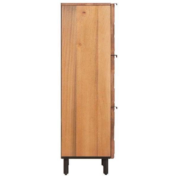 vidaXL Highboard mit T&uuml;r Akazienbraune Oberfl&auml;che 40 x 33 x 110 cm