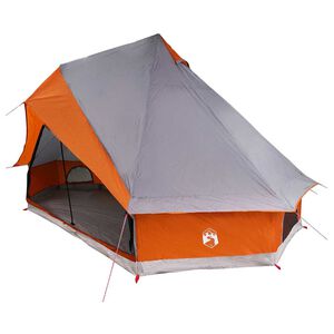 vidaXL Familien-Tipi-Zelt Tipi Grau und Orange 400 x 346 x 250 cm