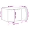 vidaXL Katzenklo Grau Sonoma 60x40x40 cm Holzwerkstoff