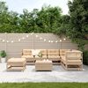 vidaXL 8-tlg. Garten-Lounge-Set mit Kissen Massivholz Kiefer