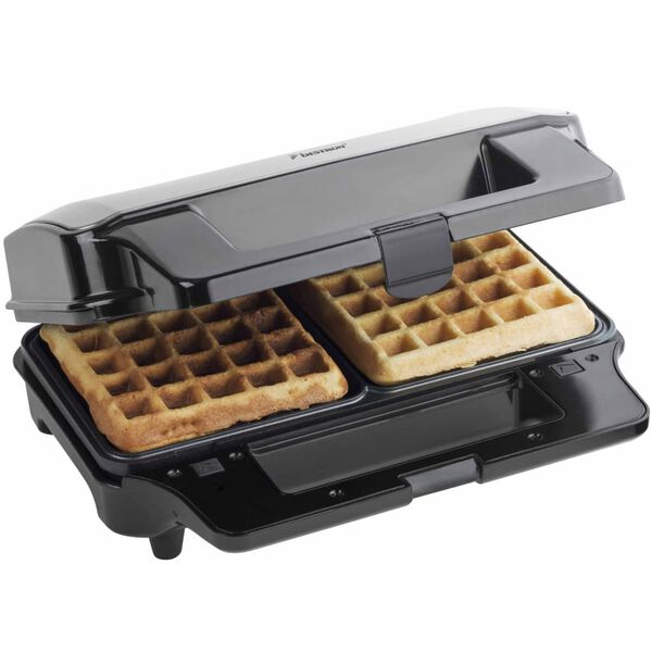 Bestron 3-in-1 Kontaktgrill 900 W Schwarz Edelstahl ASG90XXL