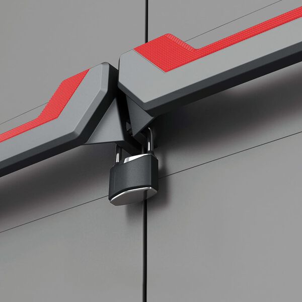 Keter Lagerschrank mit Regalböden Stilo Grau und Schwarz 173 cm