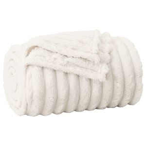 vidaXL Wohndecke Creme 95 x 220 cm 0.45 kg Fleece