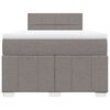 vidaXL Boxspringbett mit Matratze Taupe 120x190 cm Stoff