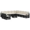 vidaXL Gartensofa-set 12 pcs Schwarz Poly-Rattan