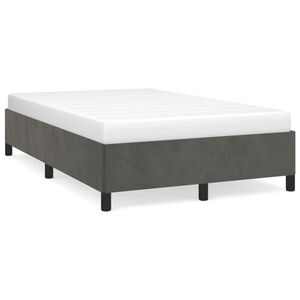 vidaXL Bettgestell ohne Matratze Dunkelgrau 120x200 cm Samt