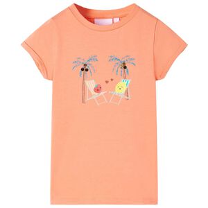Kinder-T-Shirt Pfirsichfarbe 128