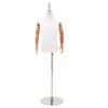 vidaXL Verstellbares 120-150 cm Mannequin mit Basis Unisex PP Wei&szlig;