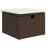 vidaXL 5-tlg. Garten-Sofagarnitur mit Kissen Braun Poly Rattan