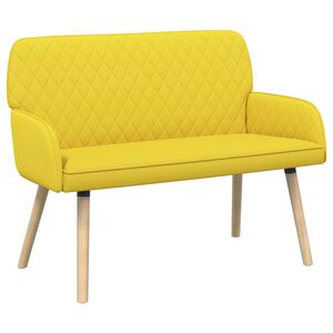 vidaXL 2-Sitzer Sofa mit Massivholzbeinen 2-Sitzer Helles Gelb
