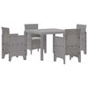 vidaXL Garten Essgruppe 5 pcs Hellgrau Polypropylen