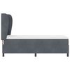 vidaXL Boxspringbett mit Matratze Dunkelgrau 200 x 80 cm Samt