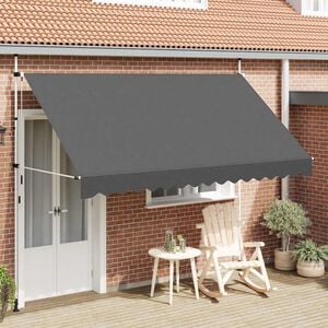 vidaXL Einziehbare Markise Handbetrieben 350 cm Anthrazit