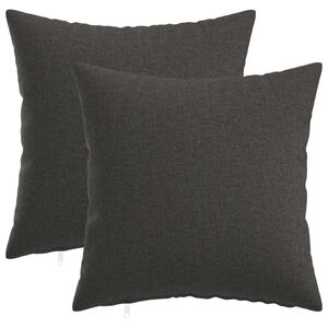 vidaXL Kissenbezug 2 pcs HEERLEN Dunkelgrau 40 x 40 cm