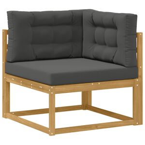 vidaXL Outdoor Ecksofa Polyester Wei&szlig;