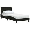 vidaXL Bett mit Matratze "Hanko" Schwarz 90x200 cm Stoff