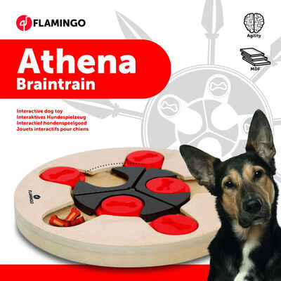 FLAMINGO Hunde-Intelligenzspielzeug Athena 25 cm Holz
