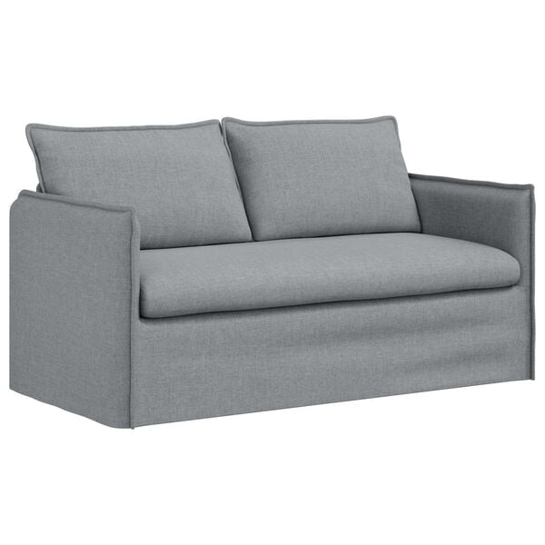 vidaXL Sofa 140cm Hellgrau Metall